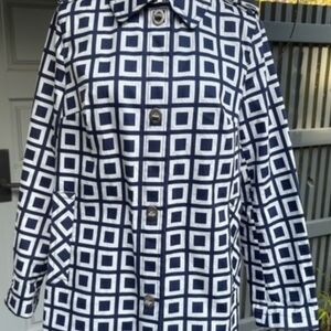 Stylish Navy and White Women's Jacket